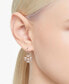 ფოტო #5 პროდუქტის Rose Gold-Tone Idyllia Crystal Clover Drop Earrings