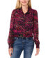 ფოტო #1 პროდუქტის Women's Long-Sleeve Open-Collar Button Down Blouse