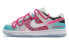 【定制球鞋】 Nike Dunk Low 莓刻 白色幽灵 白蜘蛛 多巴胺配色 清新 少女 低帮 板鞋 女款 蓝白粉 / Кроссовки Nike Dunk Low FJ7743-194