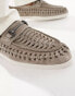 River Island suede snaffle loafers in light grey Бежевый, 40 - фото #4