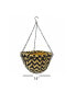 Фото #2 товара Hanging Basket with Jute Coco Liner, Black Wave 14