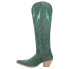 Фото #3 товара Dingo Thunder Road Embroidered Snip Toe Cowboy Womens Green Casual Boots DI597-