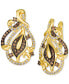 ფოტო #1 პროდუქტის Nude Diamond & Chocolate Diamond Openwork Filigree Drop Earrings (1-1/8 ct. t.w.) in 14k Gold