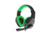 natec GENESIS ARGON 100 - Headset - Head-band - Gaming - Black,Green - Binaural - In-line control unit