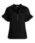 ფოტო #2 პროდუქტის Women's TENCEL Fiber Ruffle Blouse