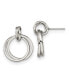 Stainless Steel Polished Intertwined Circles Dangle Earrings