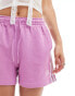 Adidas Originals 3 stripe shorts in pink Preloved Purple, XS - фото #5