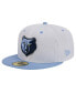 Men's White/Light Blue Memphis Grizzlies Throwback 2Tone 59FIFTY Fitted Hat