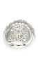 ფოტო #3 პროდუქტის Suzy Levian Sterling Silver Cubic Zirconia Double Layer Open Web Ring