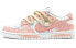 Фото #2 товара 【定制球鞋】 Nike Dunk Low ESS "White Paisley" 腰果花 HAPPY 小清新 少女心水蜜桃 休闲 低帮 板鞋 女款 粉白 / Кроссовки Nike Dunk Low DJ9955-100