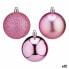 Set of Christmas balls Pink PVC Ø 7 cm (12 Units)