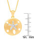 ფოტო #2 პროდუქტის Diamond Accent Sand Dollar Pendant 18" Necklace in Gold Plate
