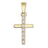 Фото #1 товара Pendant Cross of Yellow Gold with Crystals 249 001 00565