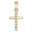 Pendant Cross of Yellow Gold with Crystals 249 001 00565