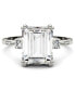 Moissanite Emerald Engagement Ring (3-3/4 ct. tw.) in 14k White Gold