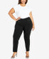 Фото #4 товара Plus Size Super Stretch Zip Regular Length Pant