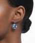 Silver-Tone Millenia Square Cut Drop Earrings
