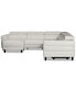 Фото #1 товара Silvanah 5-Pc. Leather Sectional with Storage Chaise and 2 Power Recliners, Created for Macy's
