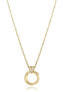 Delicate gold-plated necklace with zircons Trend 13207C100-30