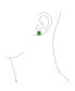 ფოტო #5 პროდუქტის Classic Style Crown 1.5 CT AAA CZ Halo Oval Cubic Zirconia Stud Earrings For Women Rhodium Plated Brass