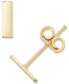 ფოტო #7 პროდუქტის Initial Stud Earrings in 10k Gold