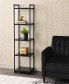 Фото #4 товара Tower Bookshelf, Tall and Narrow Bookshelf with 5 Shelves