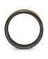 ფოტო #2 პროდუქტის Black Zirconium Brushed Yellow IP-plated Center Band Ring