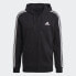 adidas men Essentials French Terry 3-Stripes Full-Zip Hoodie