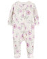 Baby Floral 2-Way Zip Thermal Sleep & Play Pajamas Preemie (Up to 6lbs)