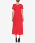 Фото #2 товара Women's Short Sleeve Asymmetrical Waist Maxi Dress