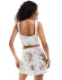 Фото #4 товара ASOS DESIGN celestial embellished sequin co-ord mini skirt in white