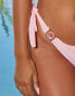 Фото #2 товара Moda Minx X Sophie Piper Amour tie side brazillian bikini bottom in baby pink