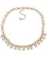 Фото #1 товара Anne Klein gold-Tone Imitation Pearl Rolo Chain Statement Necklace, 16" + 3" extender