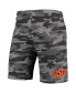 Men's Charcoal, Gray Oklahoma State Cowboys Camo Backup Terry Jam Lounge Shorts