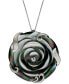 Фото #1 товара Macy's sterling Silver Necklace, Cultured Tahitian Mother of Pearl Flower Pendant (50mm)