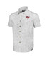 Фото #2 товара Men's NFL x Darius Rucker Collection by White Tampa Bay Buccaneers Woven Short Sleeve Button Up Shirt