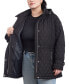 Фото #3 товара Women's Plus Size Quilted Hooded Anorak Coat