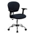 Фото #4 товара Mid-Back Gray Mesh Swivel Task Chair With Chrome Base And Arms