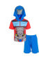 Фото #1 товара Toddler Boys Optimus Prime Bumblebee Megatron Athletic Pullover T-Shirt and Mesh Shorts Outfit Set to