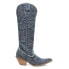 Dingo Honkytonk Honey Rhinestone Snip Toe Cowboy Womens Blue Casual Boots DI162