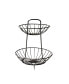 Diversified Yumi 2-Tier Server Sturdy Steel Stacked Fruit Bowls