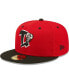 Фото #1 товара Men's Red Lansing Lugnuts Authentic Collection Team Home 59FIFTY Fitted Hat
