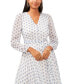 ფოტო #3 პროდუქტის Women's Printed Belted Asymmetric Midi Dress