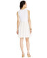Фото #2 товара Tommy Hilfiger New Sleeveless Fit Flare Dress Bright White 12