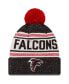 ფოტო #1 პროდუქტის Men's Black Atlanta Falcons Toasty Cover Cuffed Knit Hat with Pom