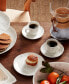 Oyster Whiteware 8 Piece Espresso Cup and Saucer Set, Service for 4