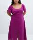 Фото #12 товара Women's Buttoned Linen-Blend Dress