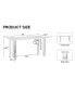 Фото #2 товара White Marble Dining Table, Stainless Steel Legs, 63"