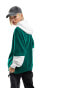 Фото #6 товара Daisy Street NY oversized double layer hoodie in green and white