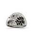 Фото #1 товара Stainless Steel Polished and Textured Black Enameled Eagle Ring